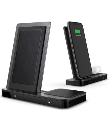 Raptic Vertical Duo 10W Draadloze Oplader voor Smartphone/AirPods Opladers