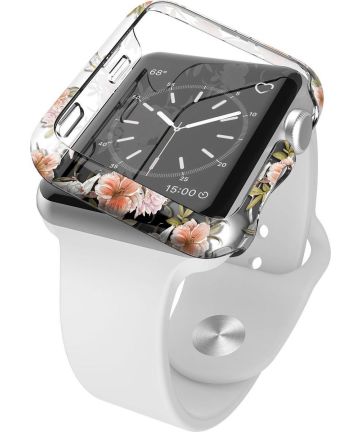 Raptic Revel Apple Watch 38MM Hoesje Hard Plastic Bumper Bloem Print Cases