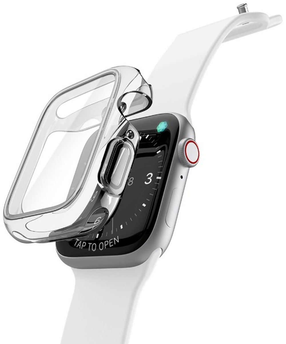 Raptic 360x Apple watch 42mm hoesje full screen protect transparant afbeelding 2