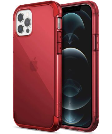 Raptic Air Apple iPhone 12 / 12 Pro Hoesje Back Cover Rood Hoesjes