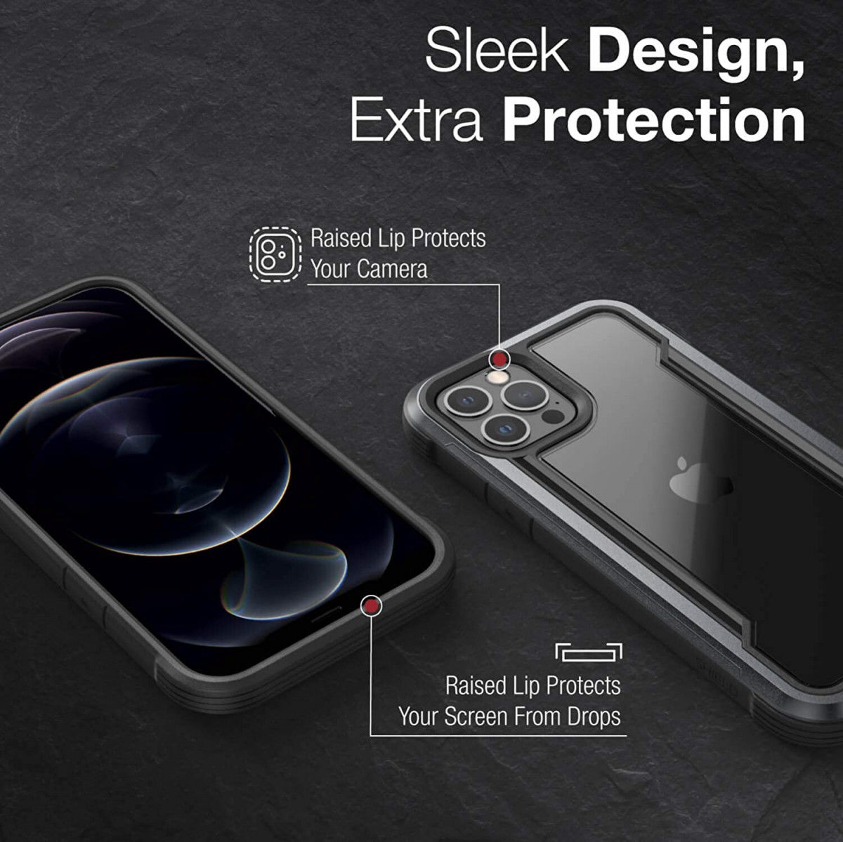 Raptic Shield iPhone 12 / 12 Pro Hoesje Militair Getest 3M Zwart afbeelding 7