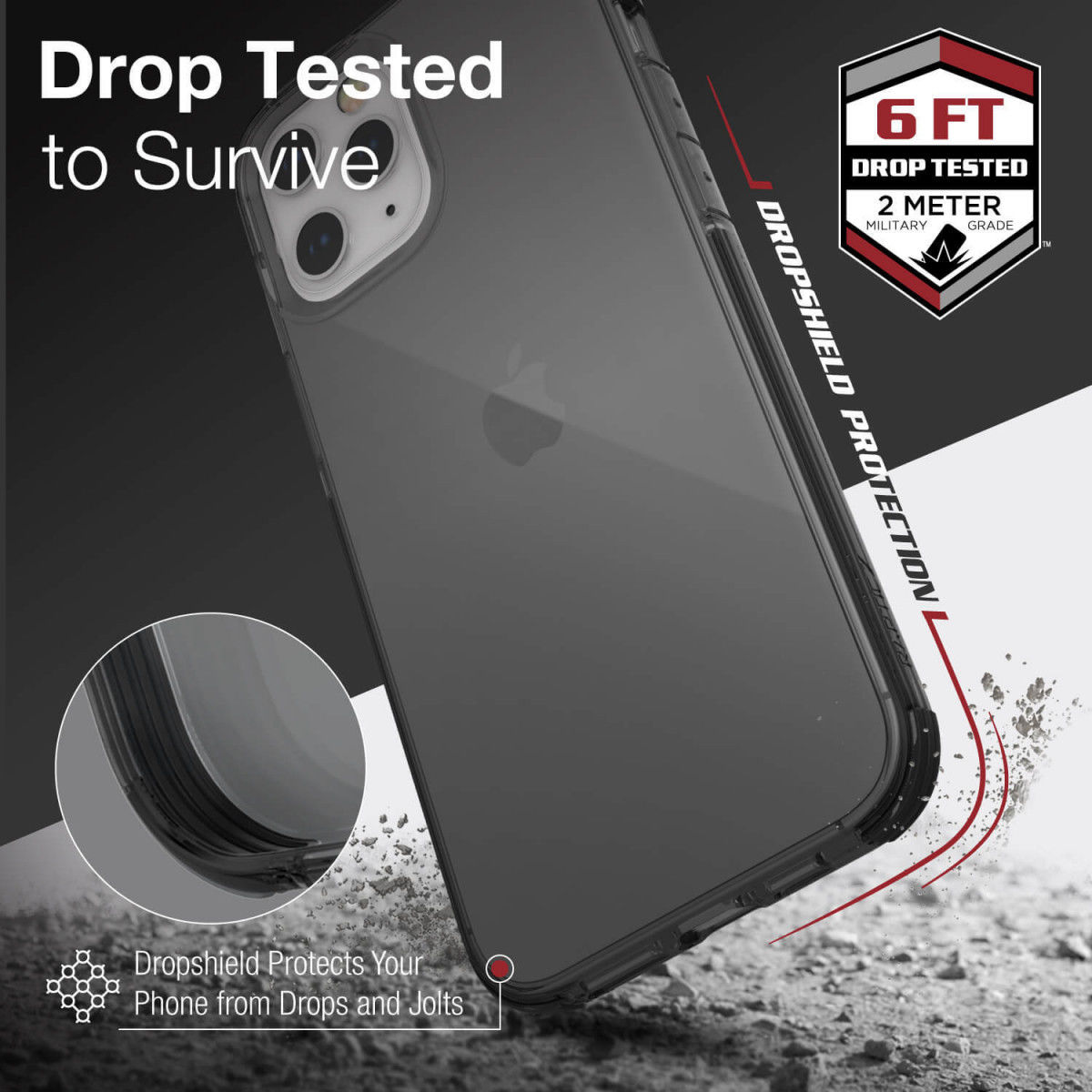 Raptic Clear Apple iPhone 12 Pro Max Hoesje Transparant/Zwart afbeelding 14