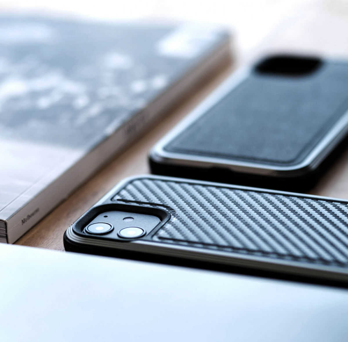 Raptic Lux Apple iPhone 12 Pro Max Hoesje Back Cover Carbon Zwart afbeelding 2