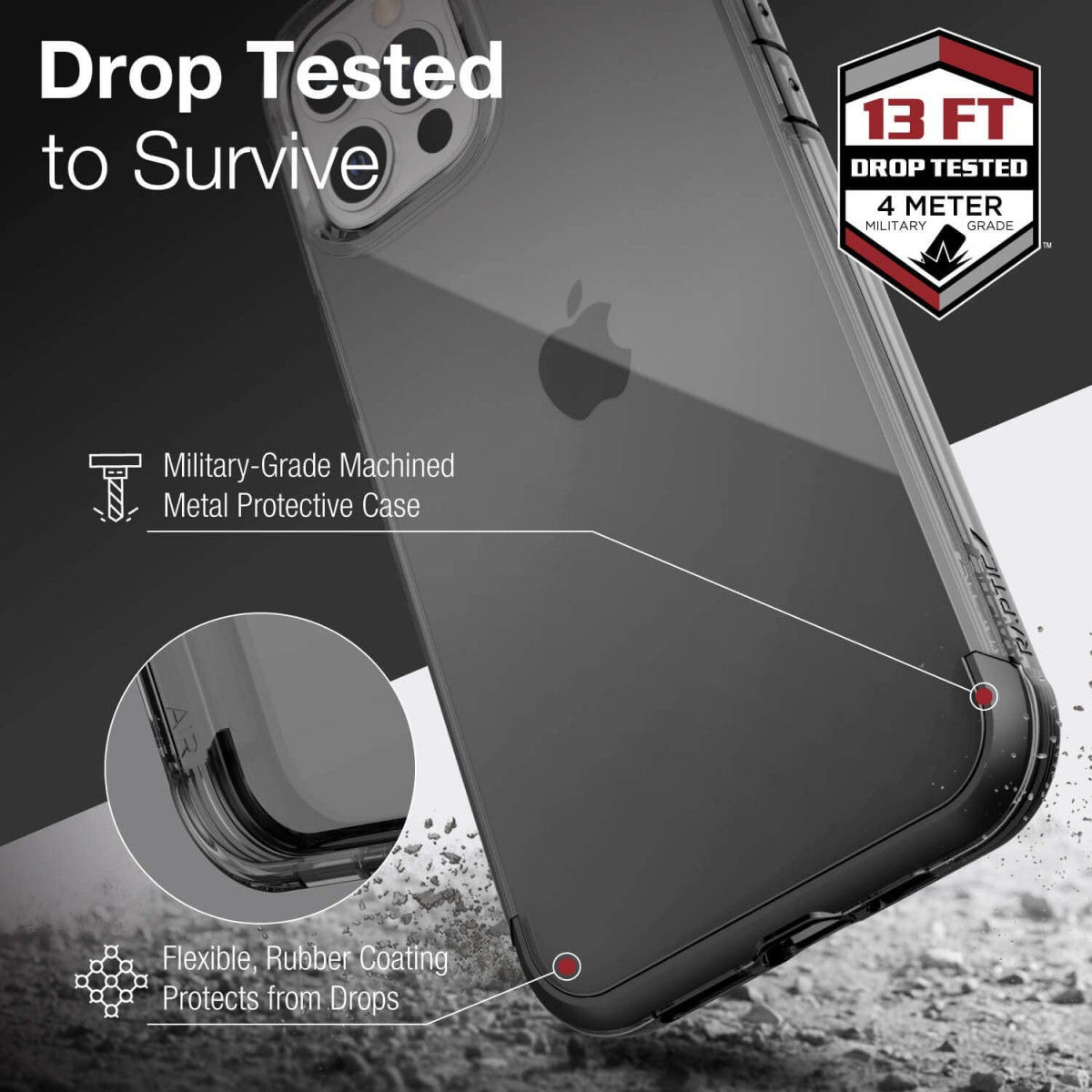 Raptic Air Apple iPhone 12 Mini Hoesje Back Cover Zwart afbeelding 11