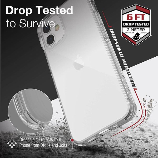 Raptic Clear Apple iPhone 12 Mini Hoesje Transparant/Wit afbeelding 12