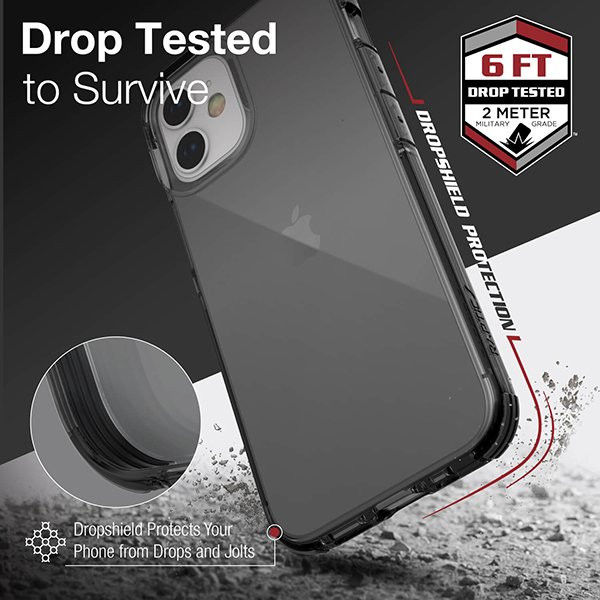Raptic Clear Apple iPhone 12 Mini Hoesje Transparant/Zwart afbeelding 9