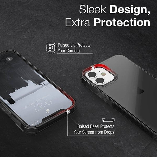 Raptic Clear Apple iPhone 12 Mini Hoesje Transparant/Zwart afbeelding 11