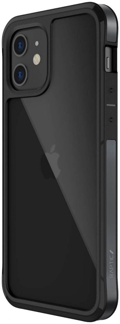 Raptic Edge Apple iPhone 12 Mini Hoesje Transparant Zwart afbeelding 2