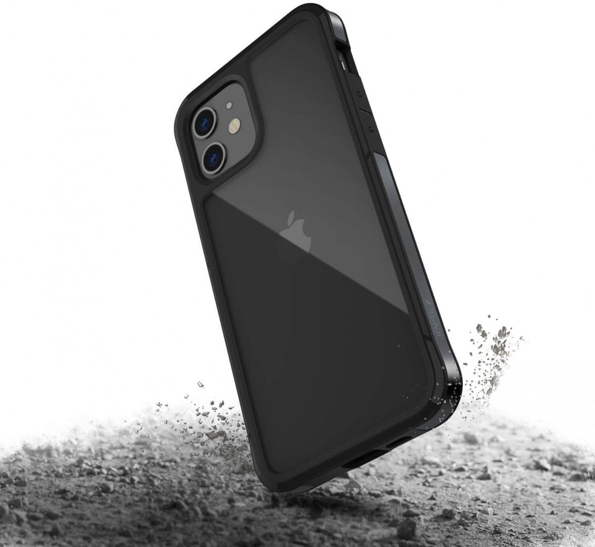 Raptic Edge Apple iPhone 12 Mini Hoesje Transparant Zwart afbeelding 6