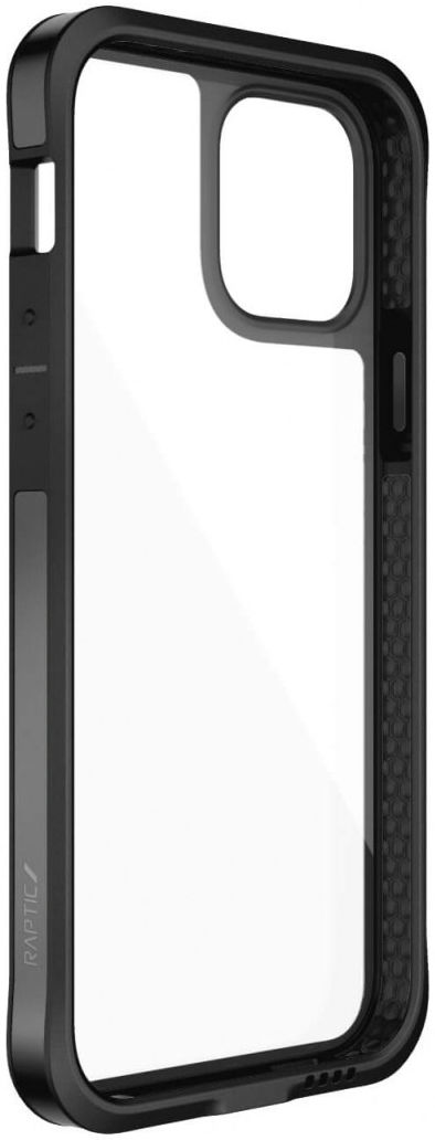 Raptic Edge Apple iPhone 12 Mini Hoesje Transparant Zwart afbeelding 4