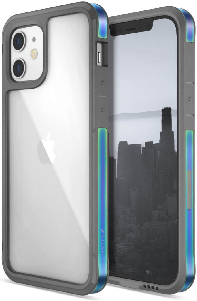 Raptic Edge Apple iPhone 12 Mini Hoesje Transparant Iridescent afbeelding 1