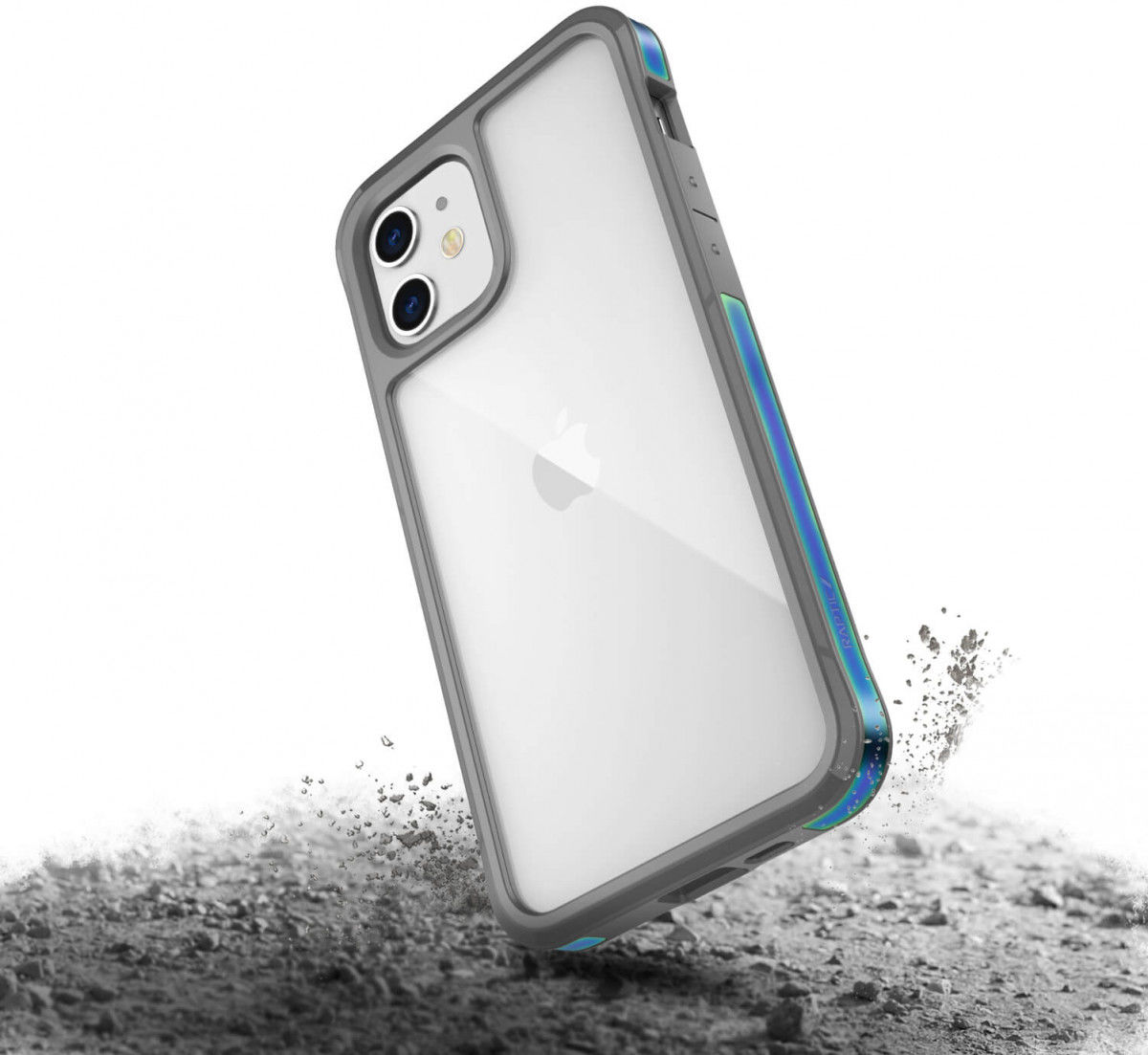 Raptic Edge Apple iPhone 12 Mini Hoesje Transparant Iridescent afbeelding 3