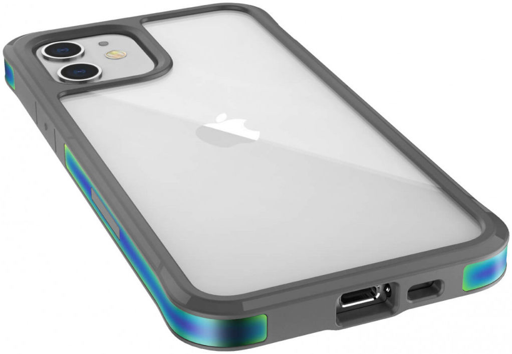 Raptic Edge Apple iPhone 12 Mini Hoesje Transparant Iridescent afbeelding 4