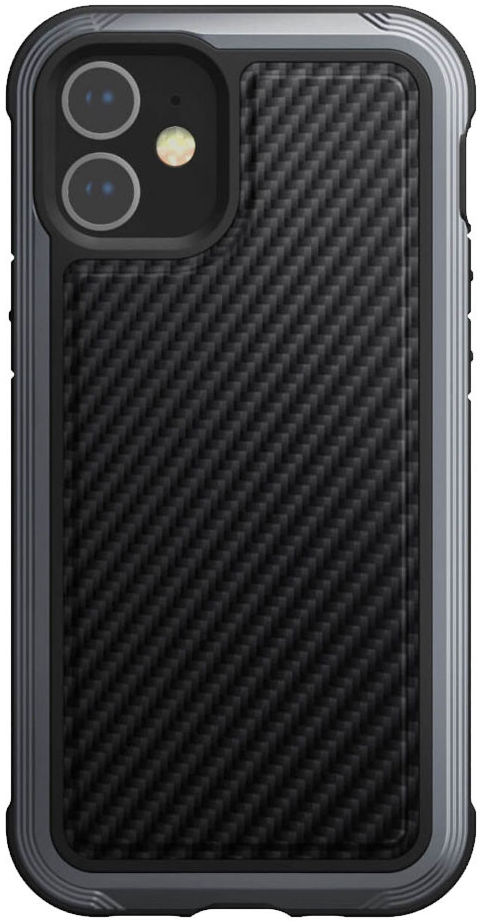 Raptic Lux Apple iPhone 12 Mini Hoesje Back Cover Carbon Zwart afbeelding 1