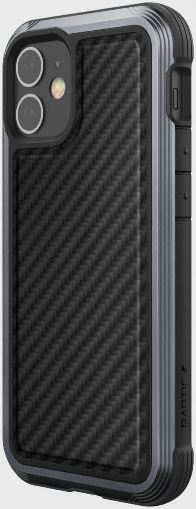 Raptic Lux Apple iPhone 12 Mini Hoesje Back Cover Carbon Zwart afbeelding 2