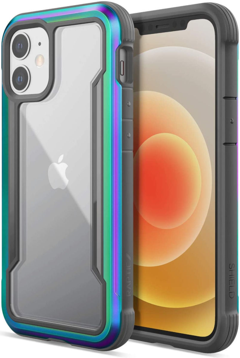 Raptic Shield Apple iPhone 12 Mini Hoesje Militair Getest Iridescent afbeelding 2