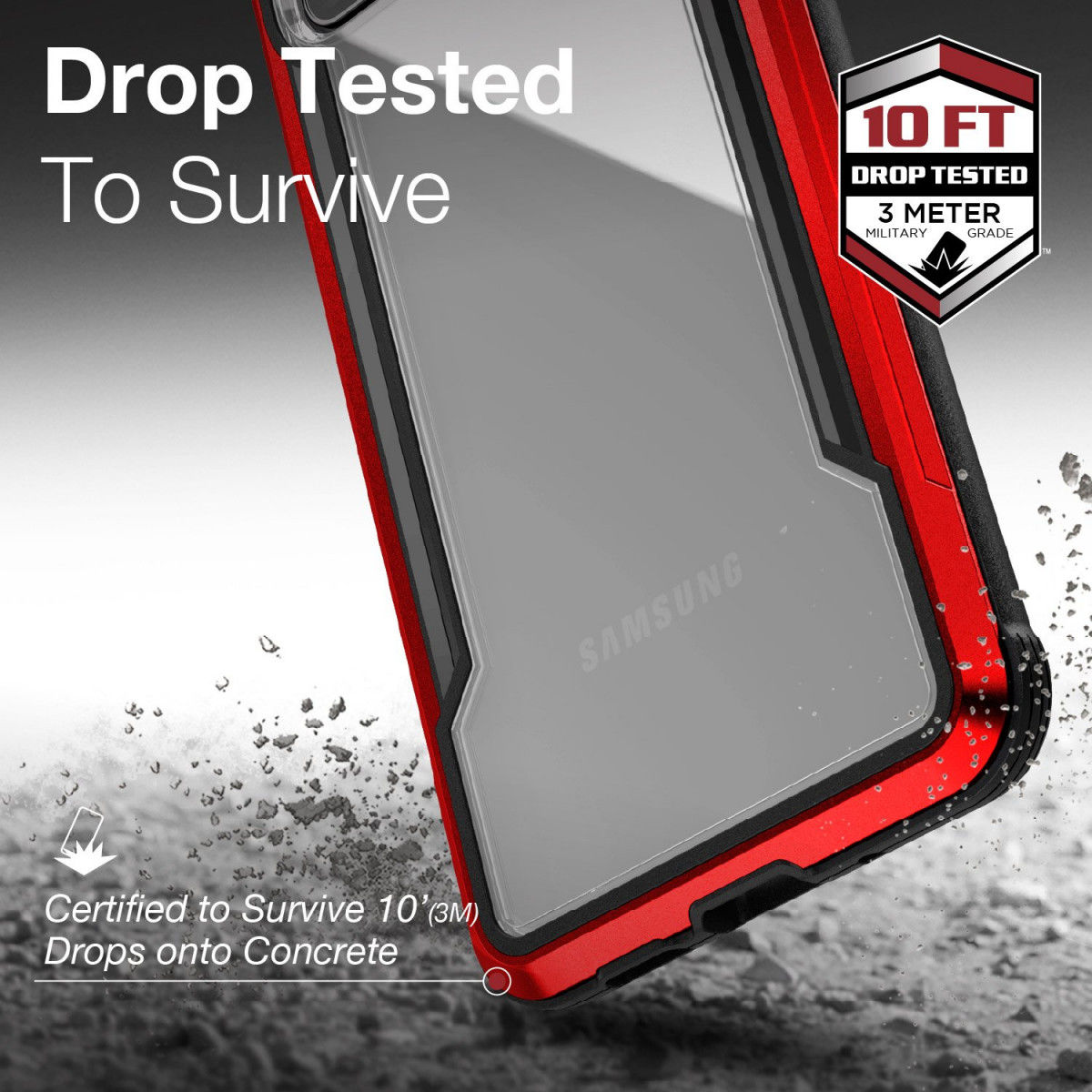Raptic Shield Samsung Galaxy S20 Ultra Case Militair Getest Rood afbeelding 4
