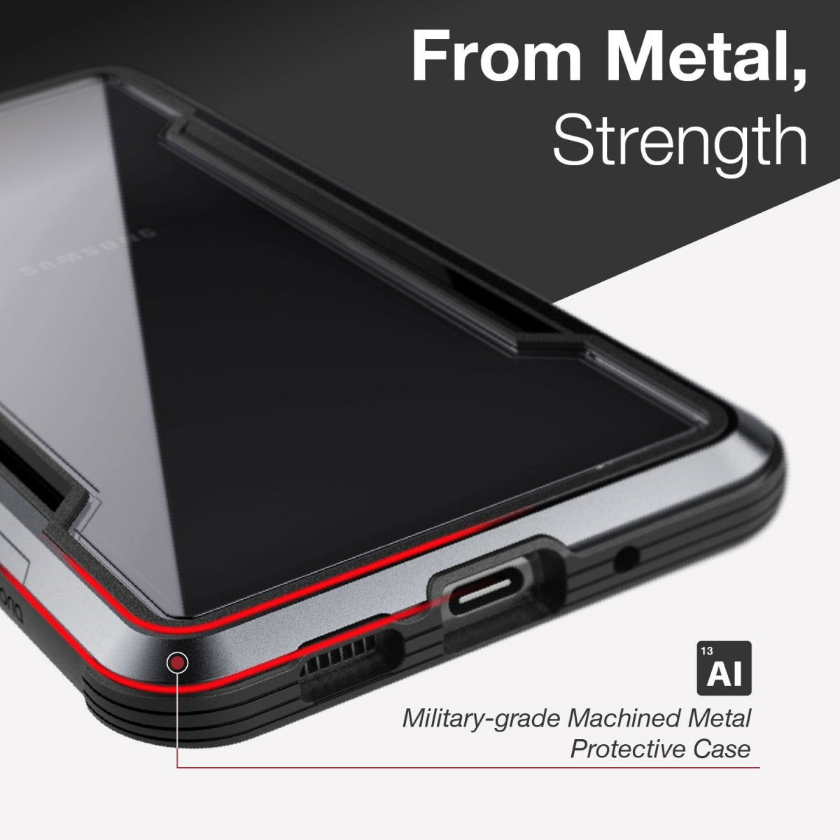 Raptic Shield Samsung Galaxy S20 Ultra Case Militair Getest Rood afbeelding 5
