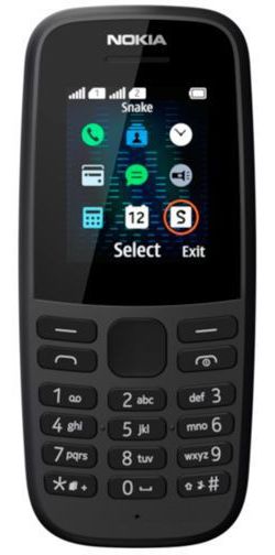 Nokia 105 (2019) Dual Sim Black afbeelding 1