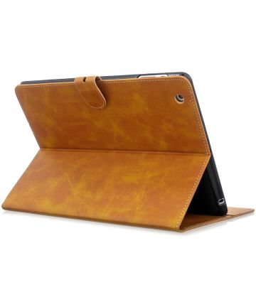 Apple iPad 2/3/4 Portemonnee Tri-fold Hoes Bruin met Standfunctie Hoesjes