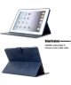 Apple iPad 2/3/4 Portemonnee Tri-fold Hoes Blauw met Standfunctie