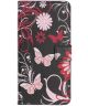 Samsung Galaxy A20e Portemonnee Hoesje met Vlinder en Bloemen Print