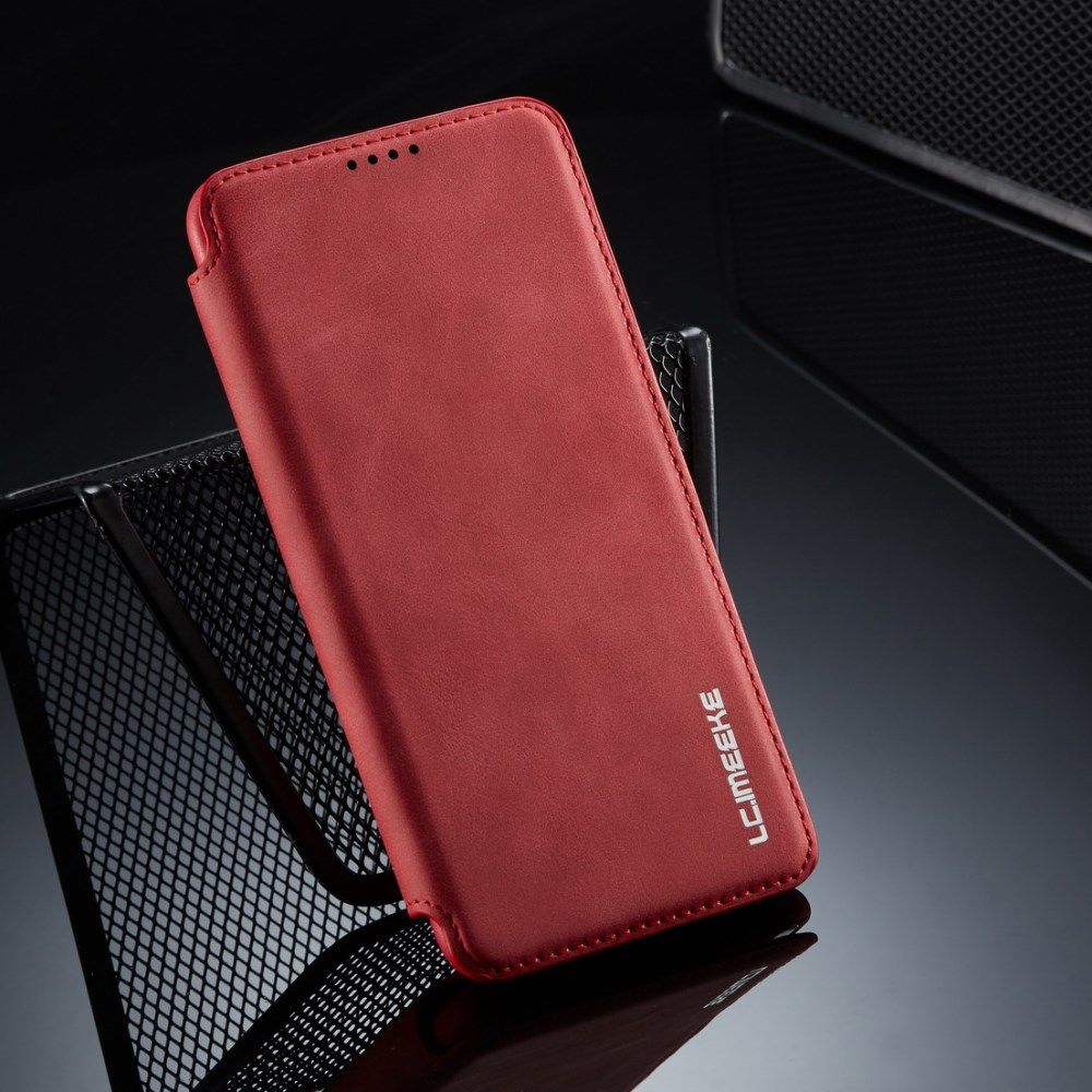 LC.IMEEKE Samsung Galaxy A20e Portemonnee Hoesje Kunstleer Rood afbeelding 14