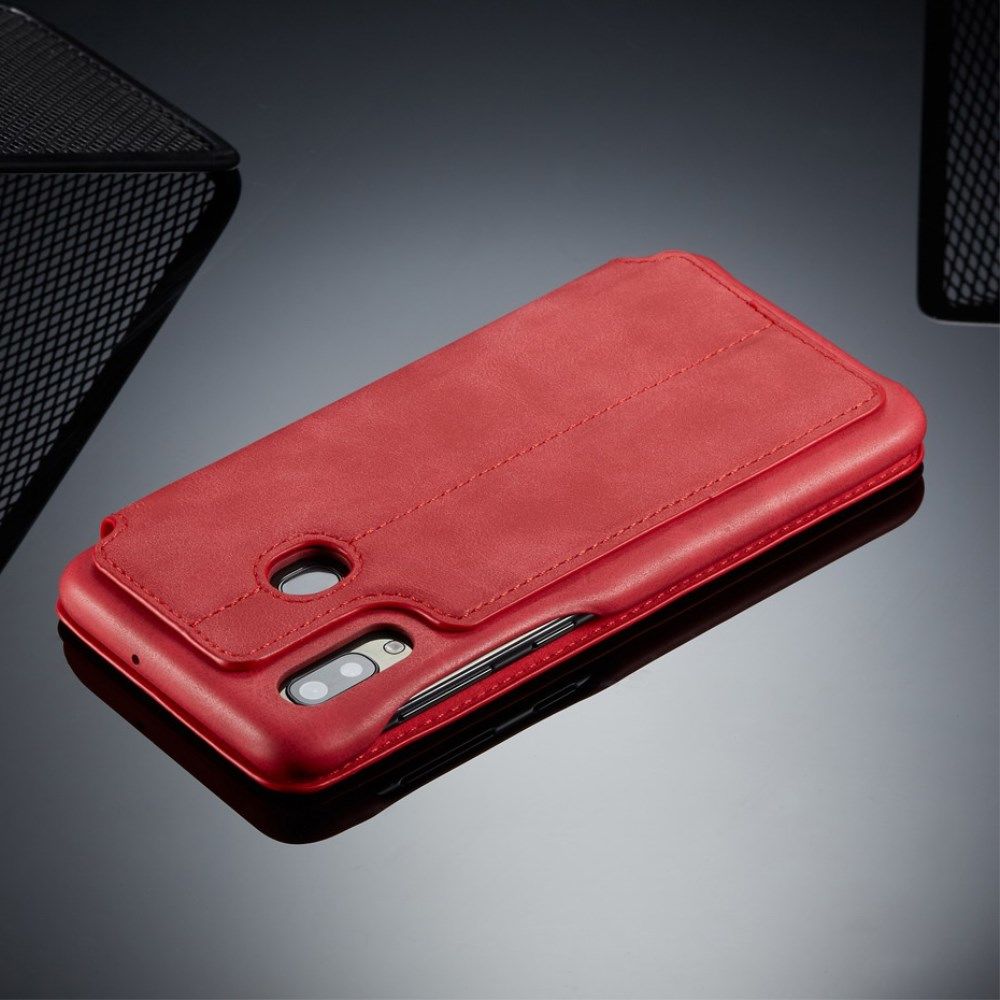 LC.IMEEKE Samsung Galaxy A20e Portemonnee Hoesje Kunstleer Rood afbeelding 4