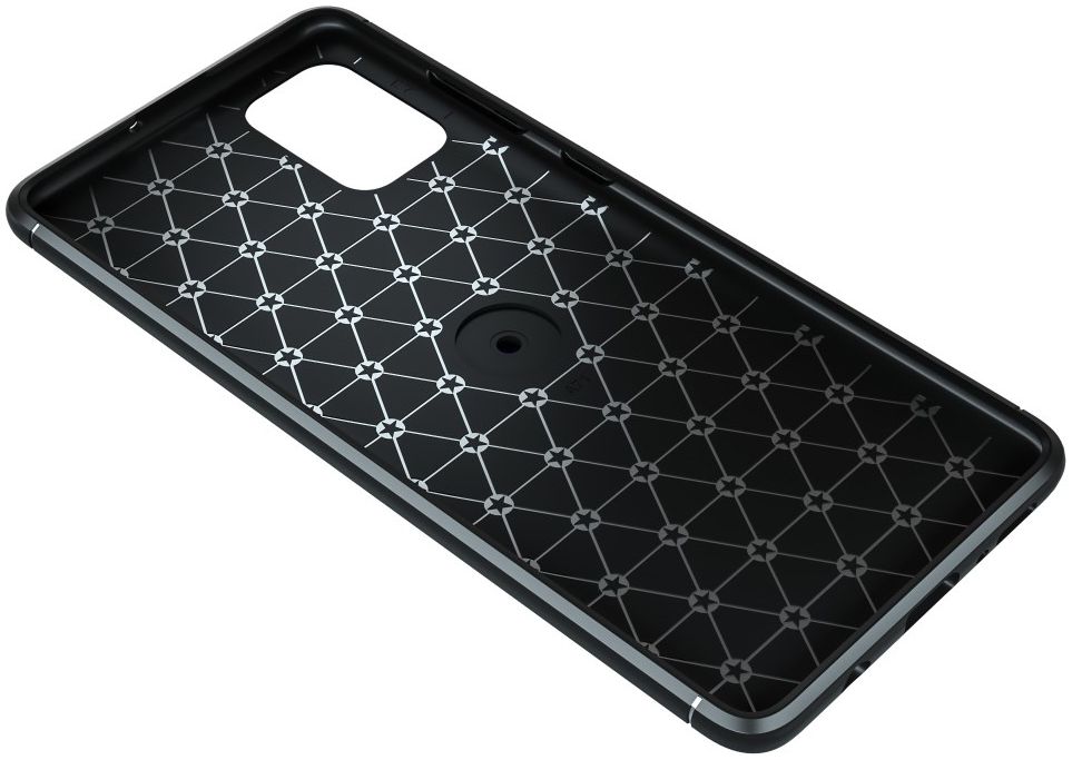 Samsung Galaxy a71 Hoesje met Ring Kickstand Zwart afbeelding 2