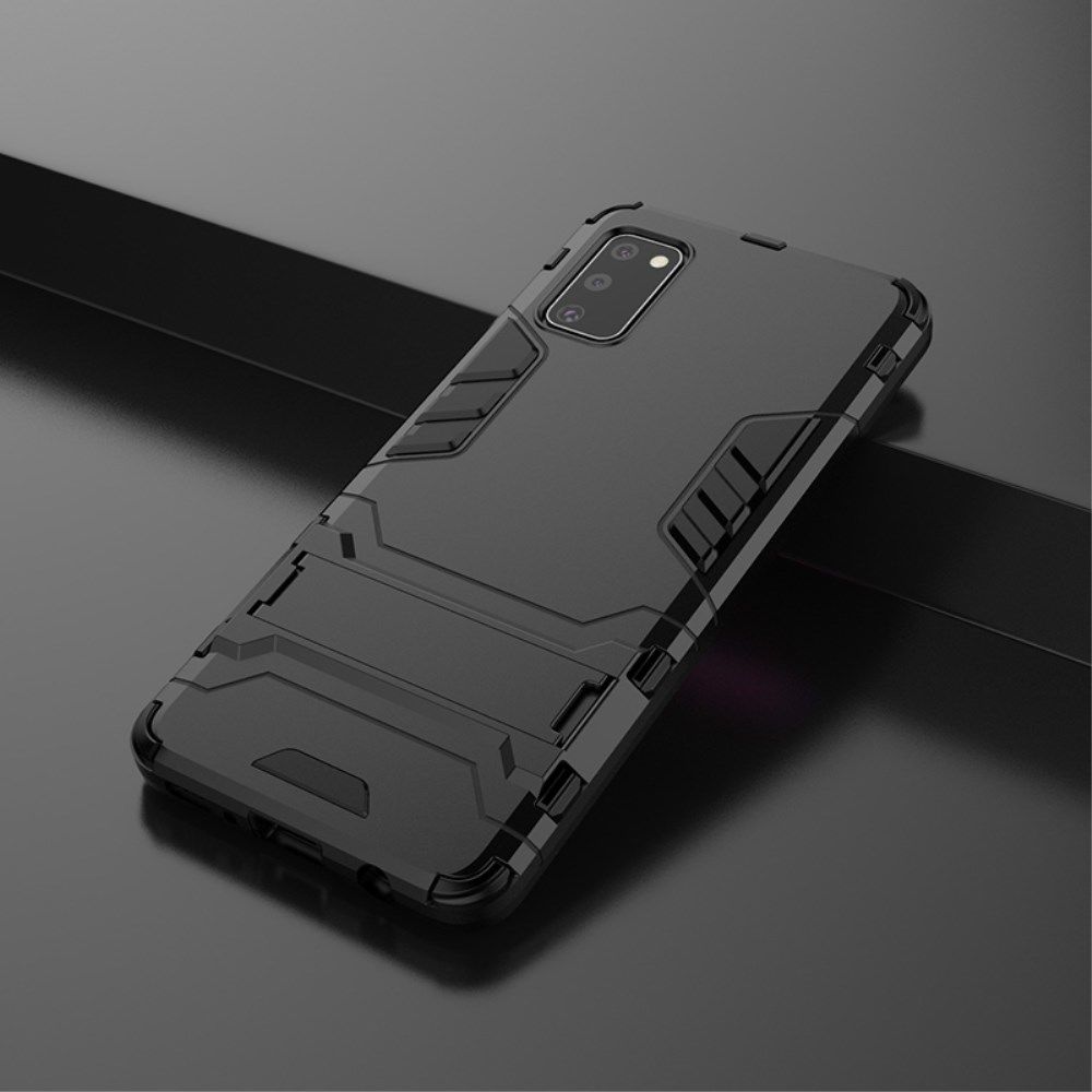 Samsung Galaxy A41 Hybride Hoesje Zwart met Kickstand afbeelding 9