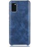 Samsung Galaxy A41 Hoesje Litchi Skin Backcover Blauw