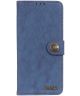 Samsung Galaxy A41 Hoesje Portemonnee Vintage Blauw Kunstleder