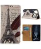 Samsung Galaxy A21s Portemonnee Hoesje met Eiffeltoren Print