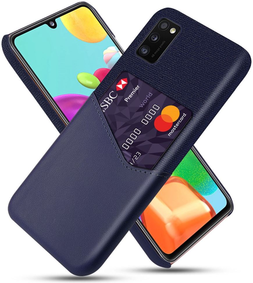 Samsung Galaxy A41 Hoesje met Kaartsleuf Back Cover Blauw afbeelding 1