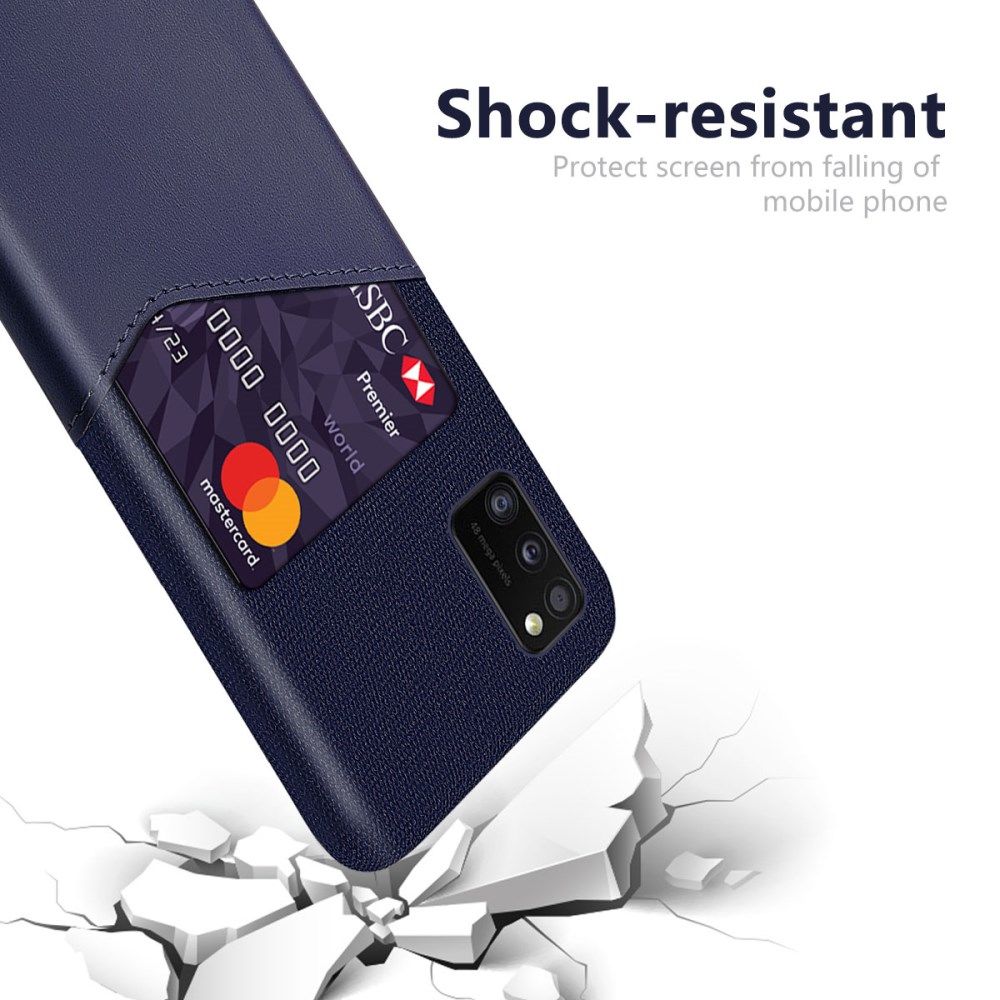 Samsung Galaxy A41 Hoesje met Kaartsleuf Back Cover Blauw afbeelding 2