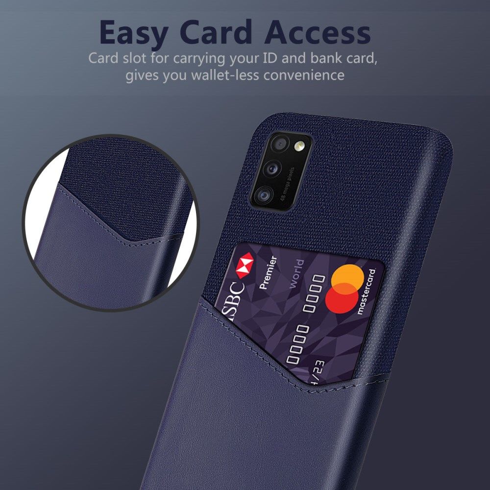 Samsung Galaxy A41 Hoesje met Kaartsleuf Back Cover Blauw afbeelding 3