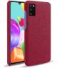 Samsung Galaxy A41 Stoffen Back Cover Hoesje Rood