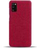 Samsung Galaxy A41 Stoffen Back Cover Hoesje Rood