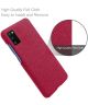 Samsung Galaxy A41 Stoffen Back Cover Hoesje Rood