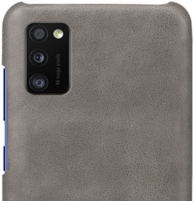 Samsung Galaxy A41 Hoesje Crazy Horse Back Cover Lederen Coating Grijs afbeelding 4