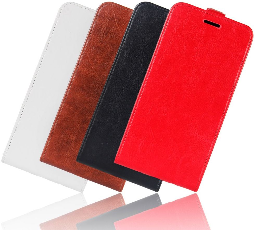 Samsung Galaxy A21s Hoesje Verticale Flipcase Crazy Horse Zwart afbeelding 5
