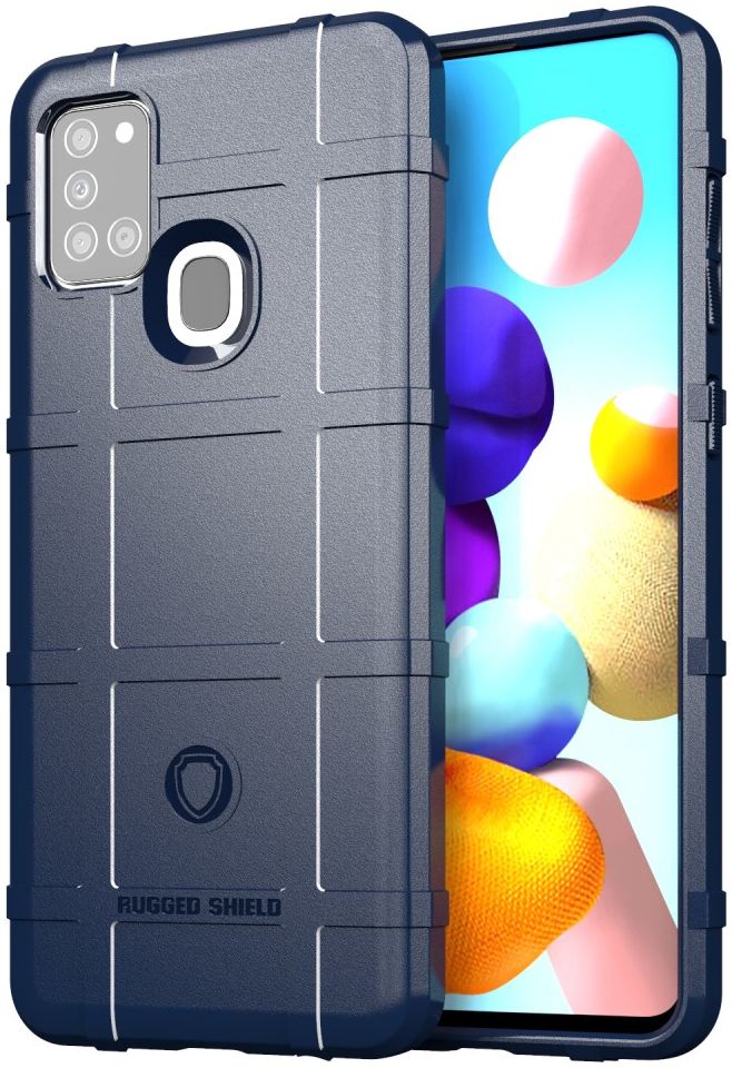 Samsung Galaxy A21s Hoesje Shock Proof Rugged Shield Blauw afbeelding 1