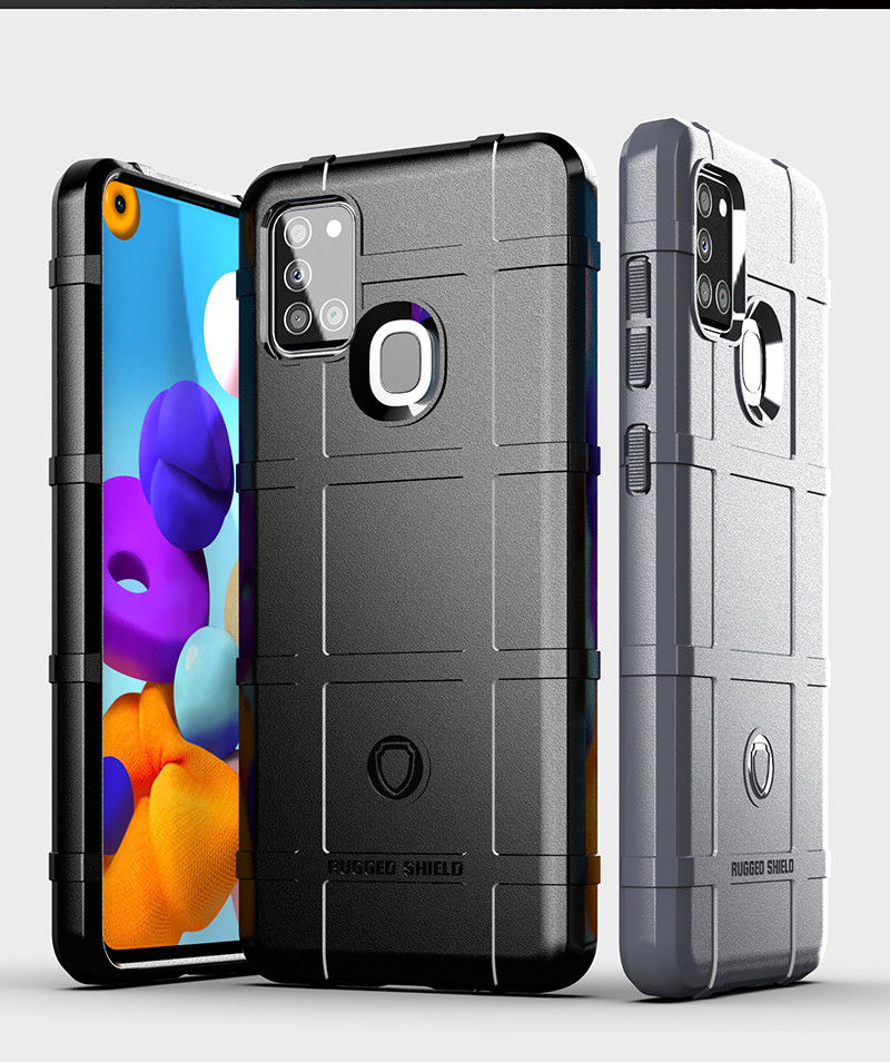 Samsung Galaxy A21s Hoesje Shock Proof Rugged Shield Blauw afbeelding 2