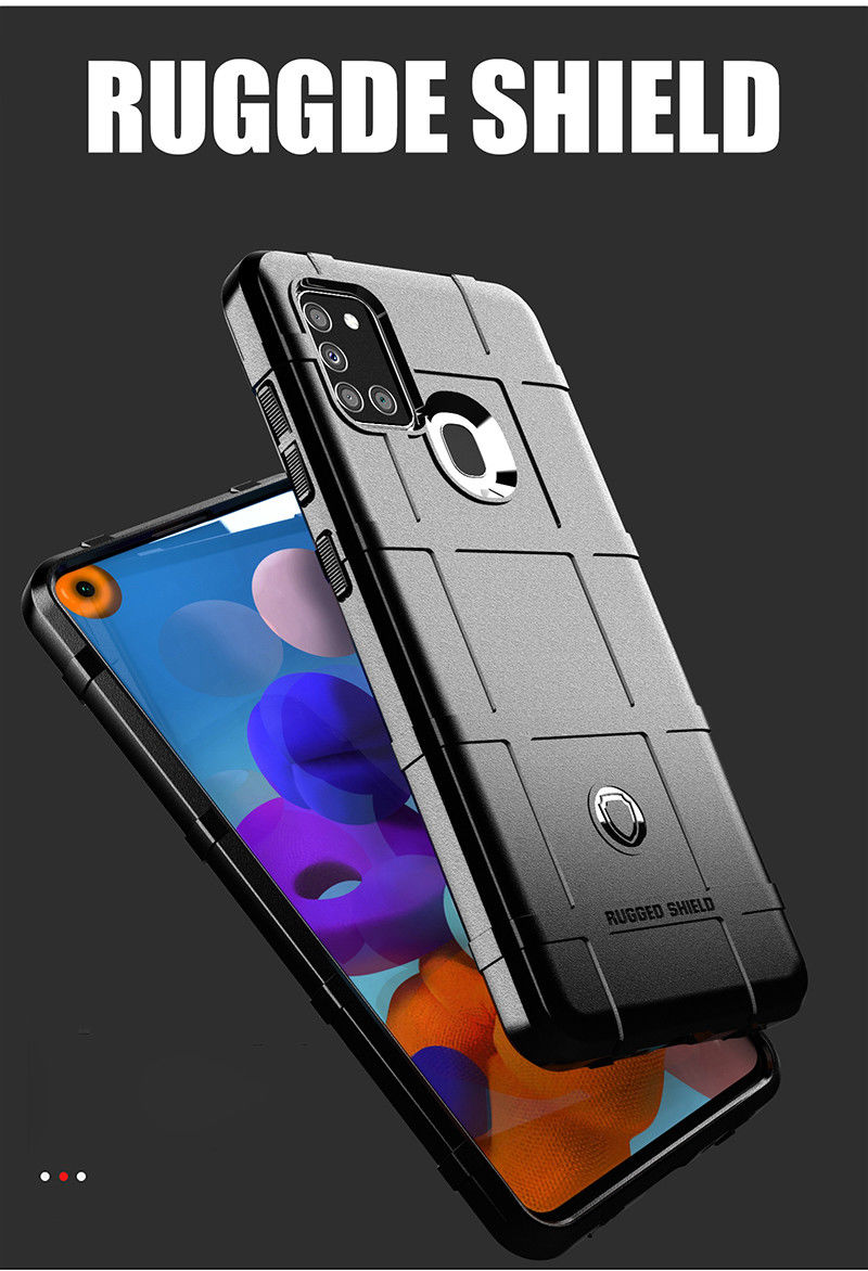 Samsung Galaxy A21s Hoesje Shock Proof Rugged Shield Blauw afbeelding 3