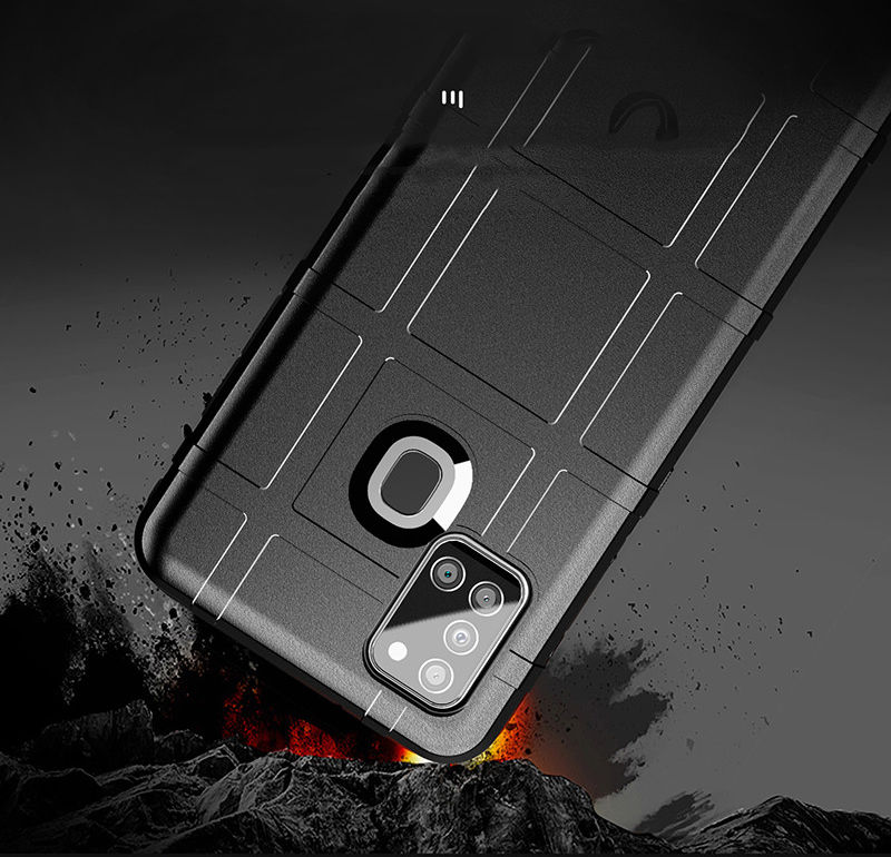 Samsung Galaxy A21s Hoesje Shock Proof Rugged Shield Blauw afbeelding 4