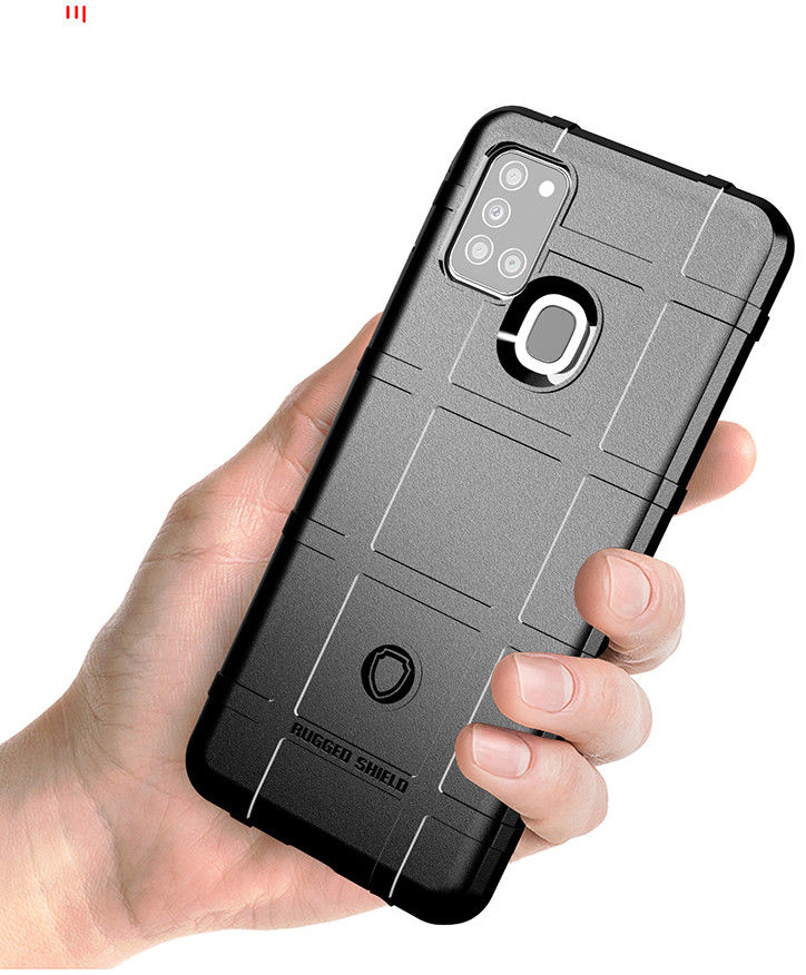 Samsung Galaxy A21s Hoesje Shock Proof Rugged Shield Blauw afbeelding 6
