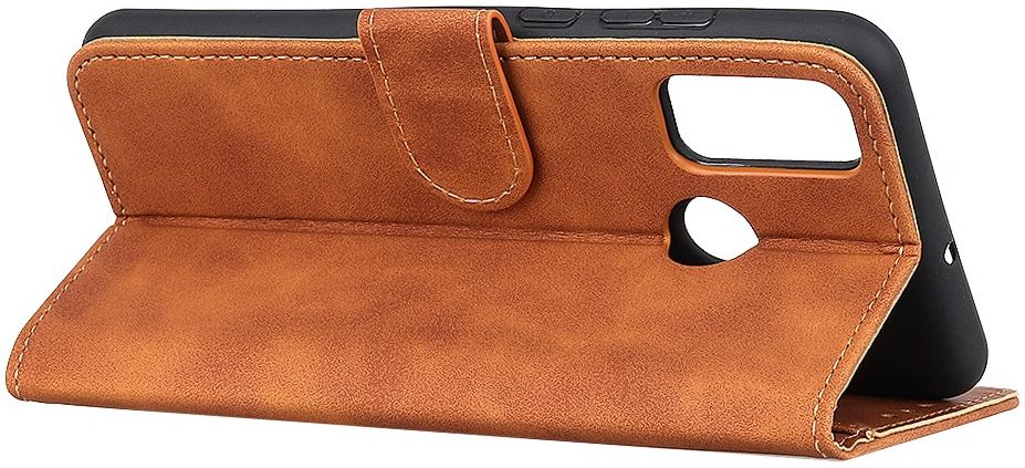 Samsung Galaxy A21S Hoesje Vintage Wallet Book Case Bruin afbeelding 8