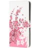 Samsung Galaxy A21s Portemonnee Hoesje met Pruimenbloesem Print