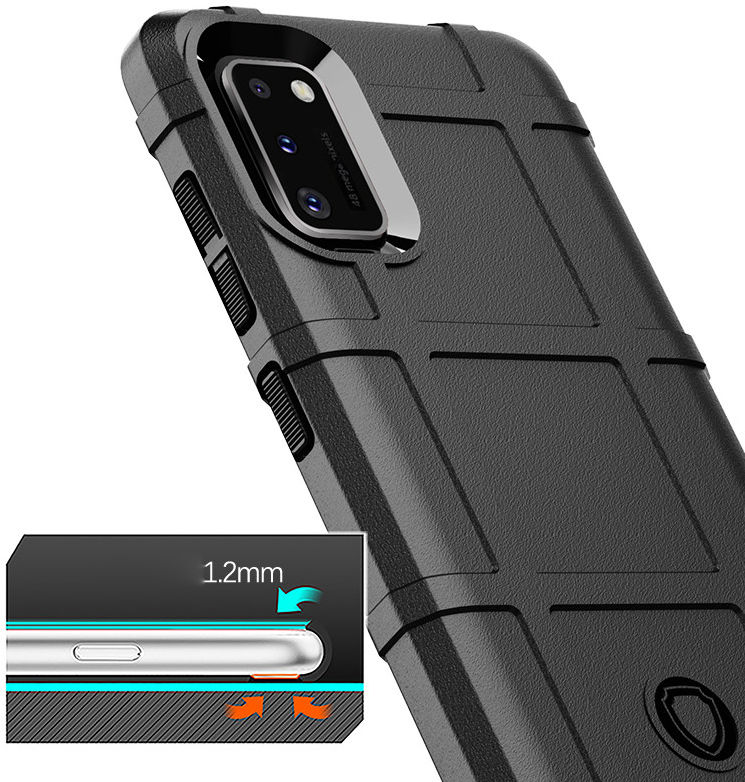 Samsung Galaxy A41 Hoesje Shock Proof Rugged Shield Grijs afbeelding 4
