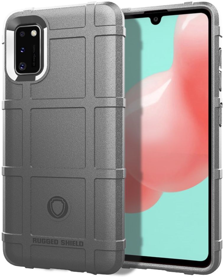 Samsung Galaxy A41 Hoesje Shock Proof Rugged Shield Grijs afbeelding 1